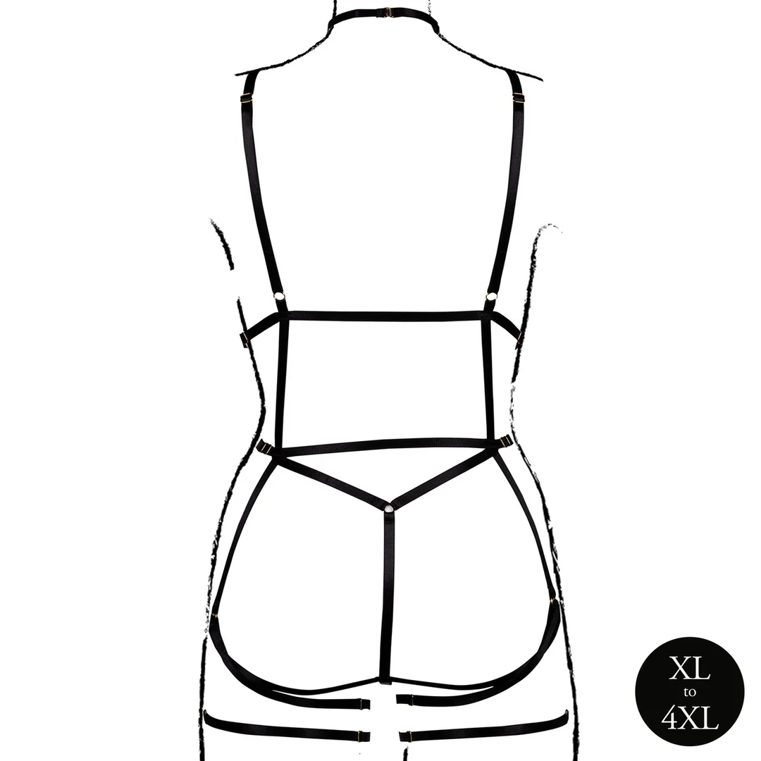 Body pour silhouette pulpeuse à bonnets ouverts et porte jarretelles, pour des courbes séduisantes – LIN – Image 5