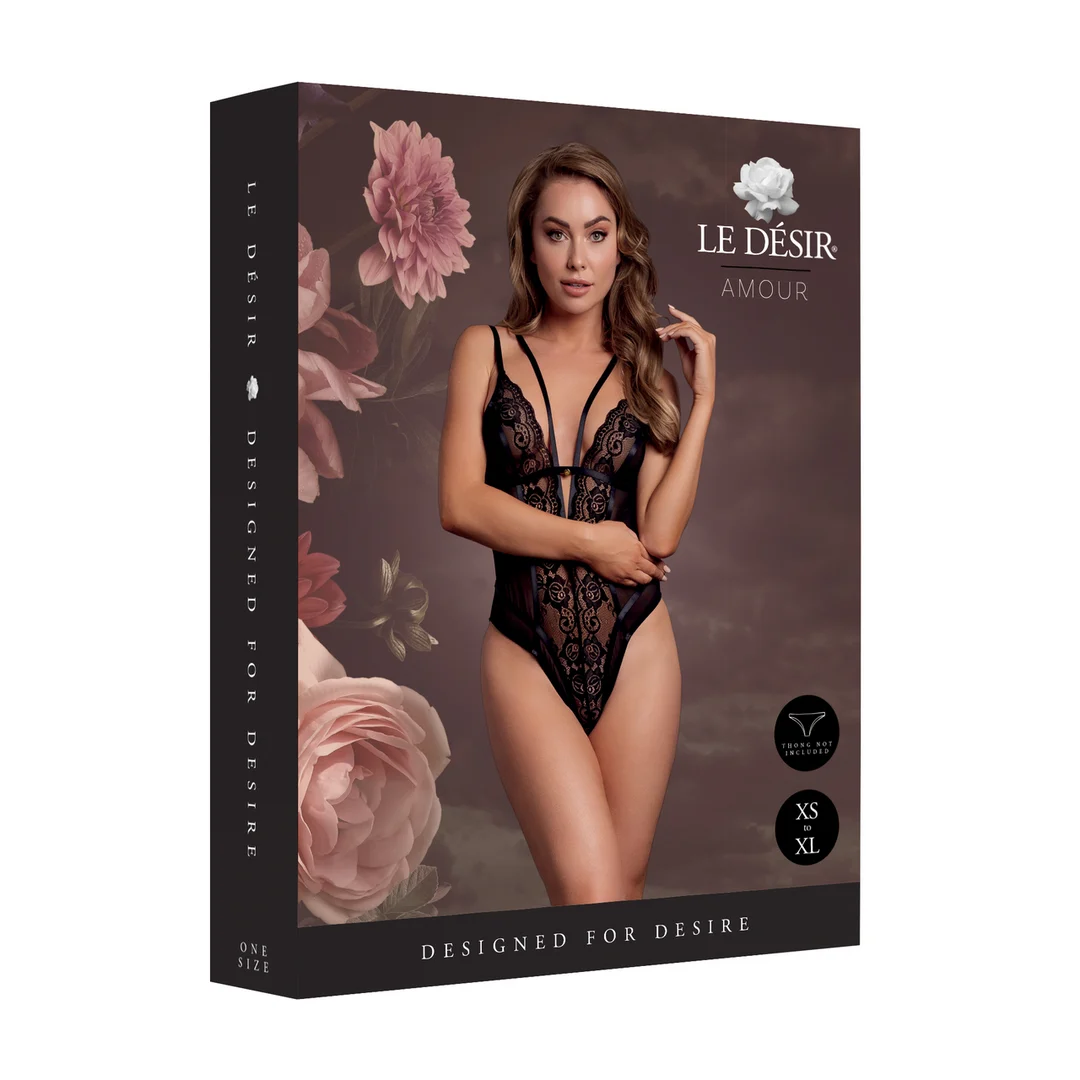 Body en dentelle à régleurs ajustables pour une silhouette pulpeuse – Le Desir – Image 7