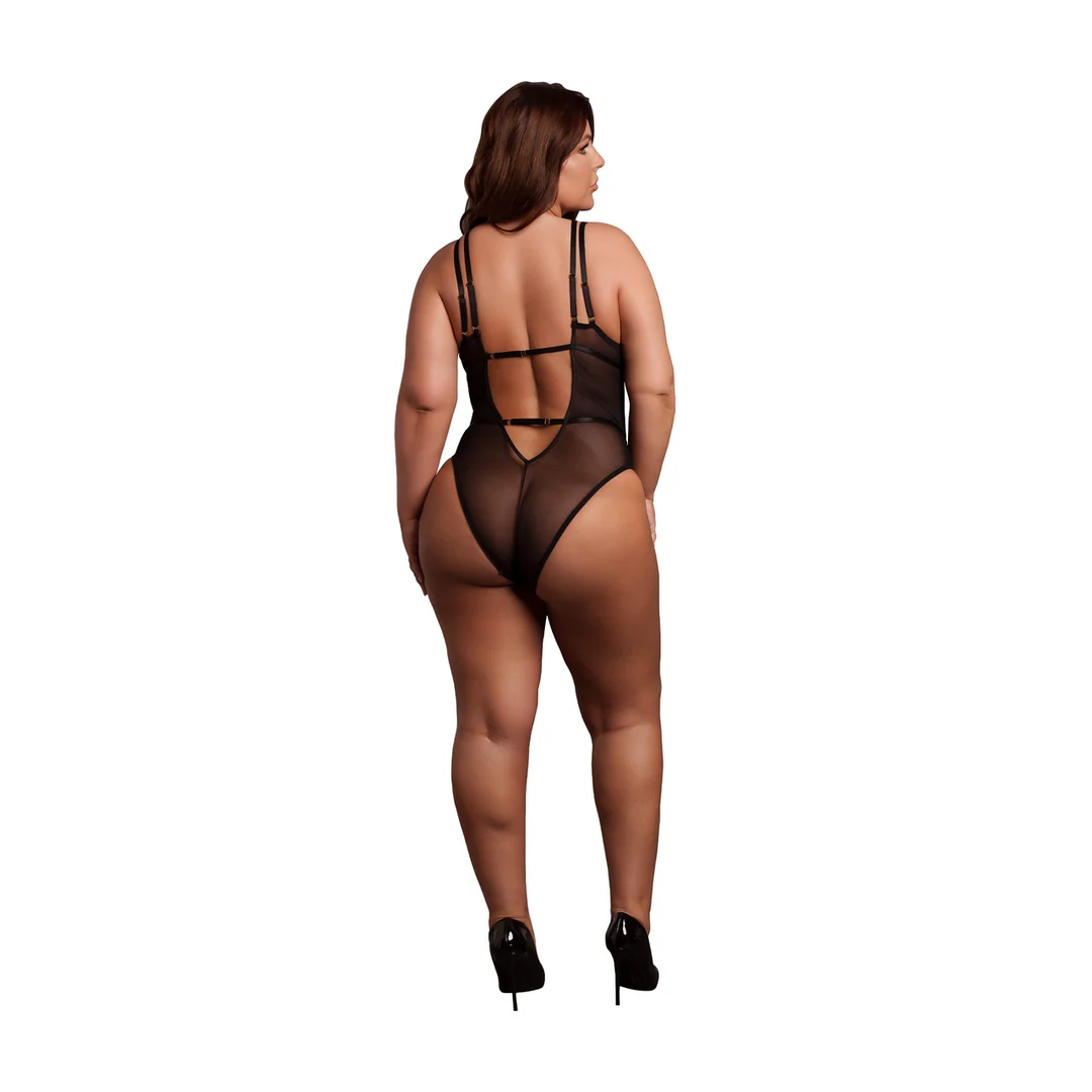 Body en dentelle à régleurs ajustables pour une silhouette pulpeuse – Le Desir – Image 3