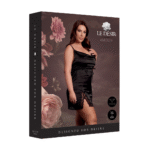 Robe sexy grande taille en satin, dos nu et fendue, pour un look glamour et pulpeux – Le Desir