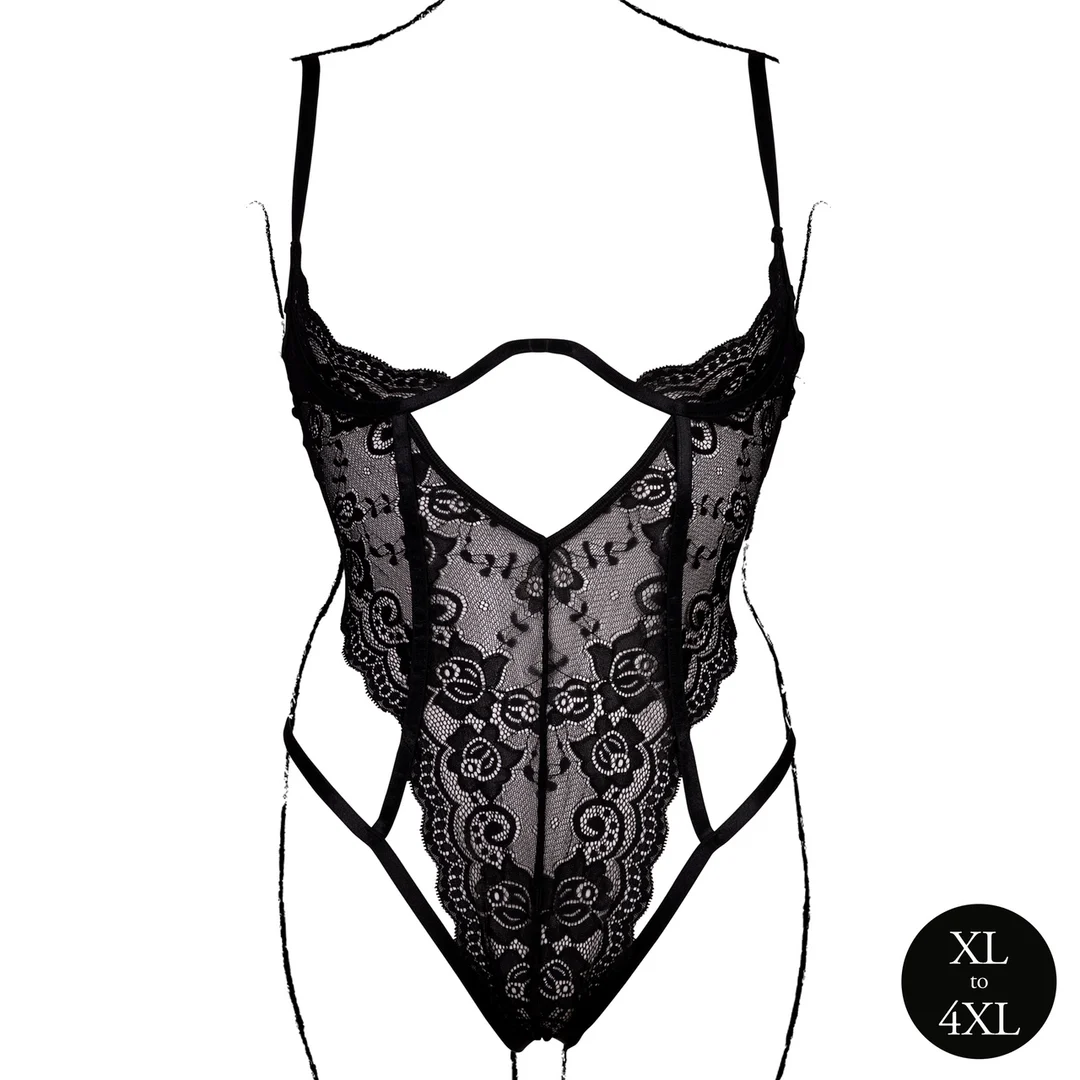 Body en dentelle à bonnets ouverts pour un look séduisant qui met les courbes en valeur, Le Desir – Image 4