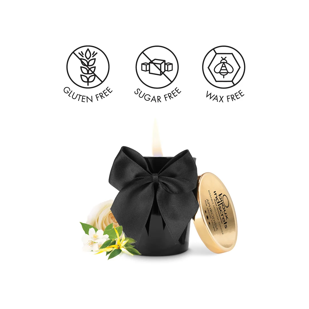 Bougie de massage Melt My Heart Aphrodisia (rose, ylang ylang, jasmin et épices orientales) | Bijoux Indiscrets | 70 g – Image 4