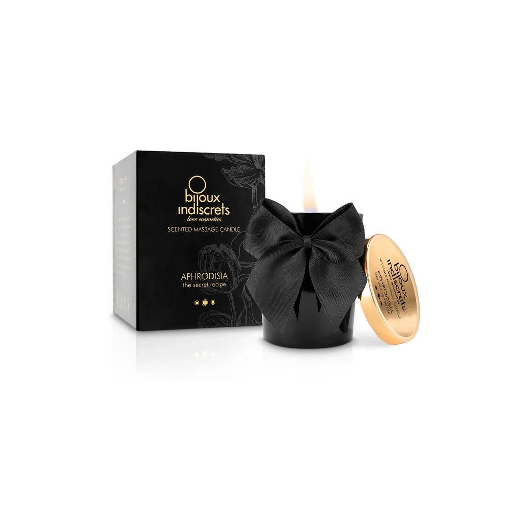 Bougie de massage Melt My Heart Aphrodisia (rose, ylang ylang, jasmin et épices orientales) | Bijoux Indiscrets | 70 g – Image 1
