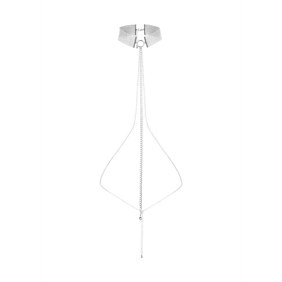Choker de lingerie bondage avec drapé métallique pour un look sensuel | SexyPlus – Image 4