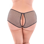 Culotte résille ouverte avec dos fendu et nœud pour une silhouette séduisante – Magic Silk