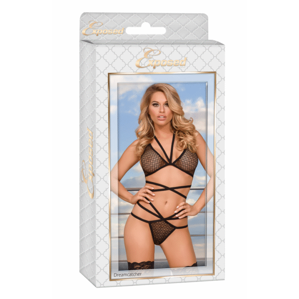 Set noir avec soutien gorge et string