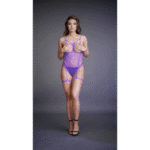 Combinaison de lingerie à entrejambe ouvert, résille tie and dye et liens pour une tenue de fête – Le Desir – Image 18
