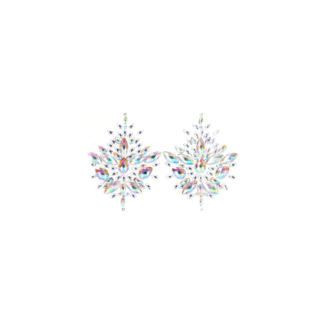Autocollants pour tétons scintillants pour une tenue de carnaval sexy et de la lingerie glamour : Le Desir – Image 2