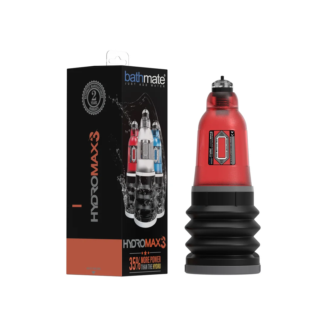 Bathmate HydroMax3 pompe pénienne manuelle rouge – Image 1
