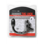 Cockring Armor Tug Lock avec sangle pour les testicules et plug anal