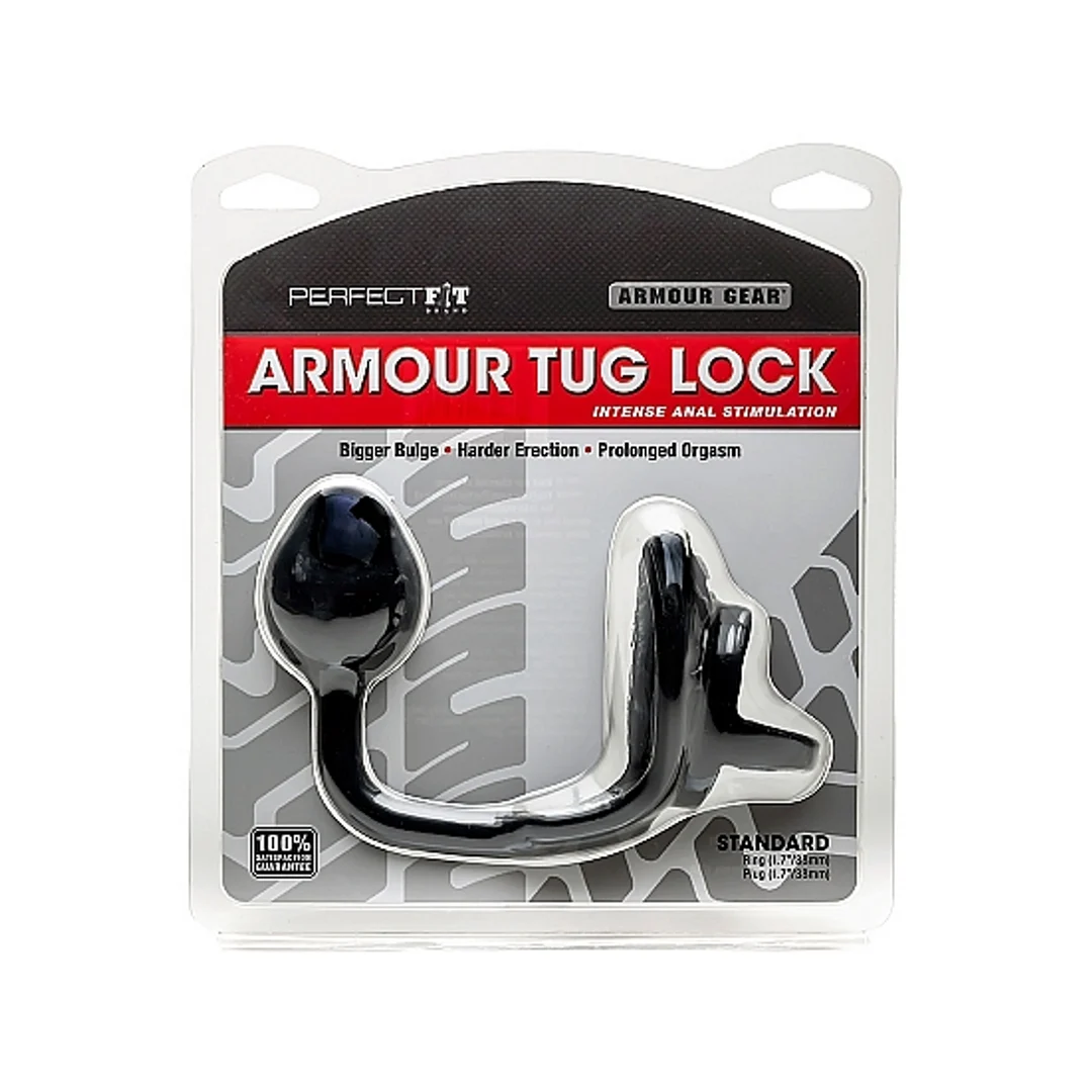 CA-16B-2 Armor Tug Lock avec sangle pour testicules et plug anal – Image 1