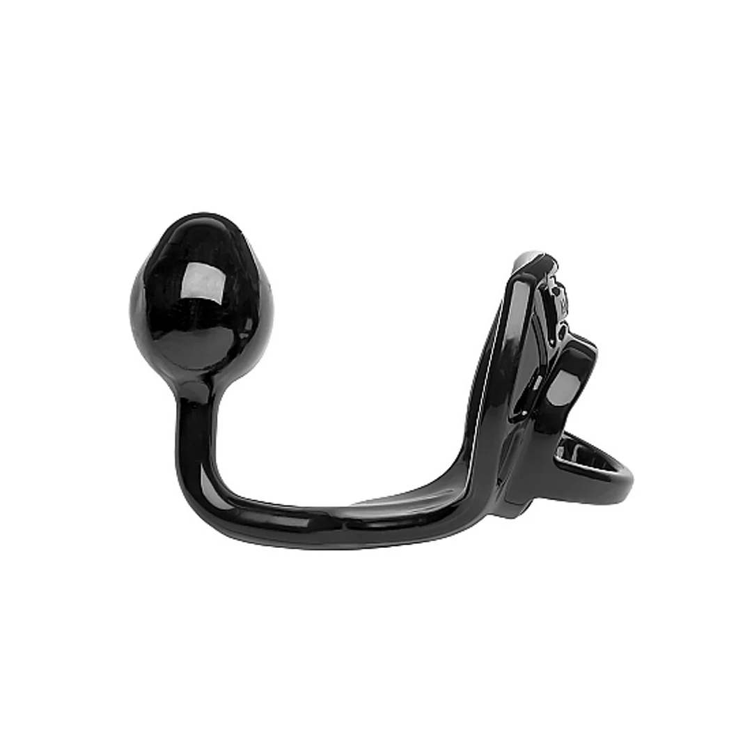 Armor Tug Lock avec sangle pour testicules et plug anal – Image 2