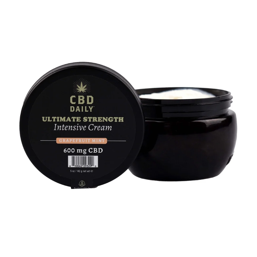 Earthly Body CBD Daily Ultimate Strength Intensive Cream, pamplemousse et menthe, 142 g – Image 2