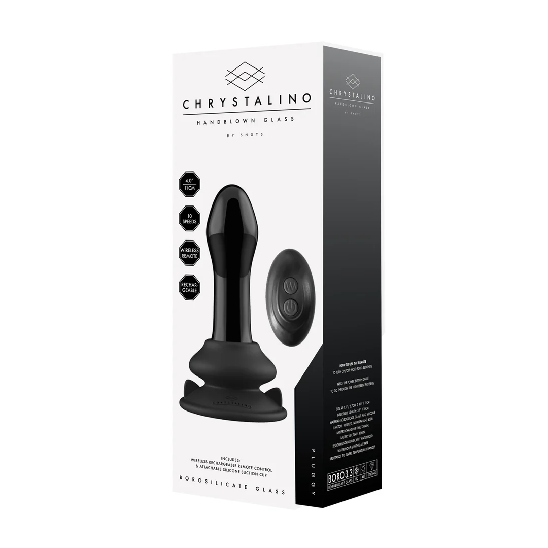 Vibromasseur en verre Chrystalino Pluggy avec ventouse – Image 3