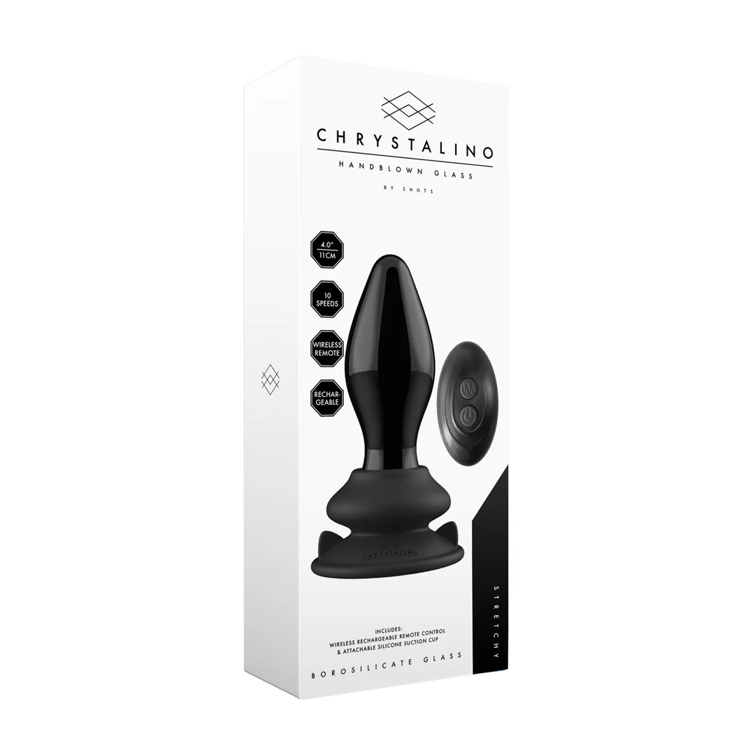 Vibrateur extensible en verre Chrystalino avec ventouse – Image 1
