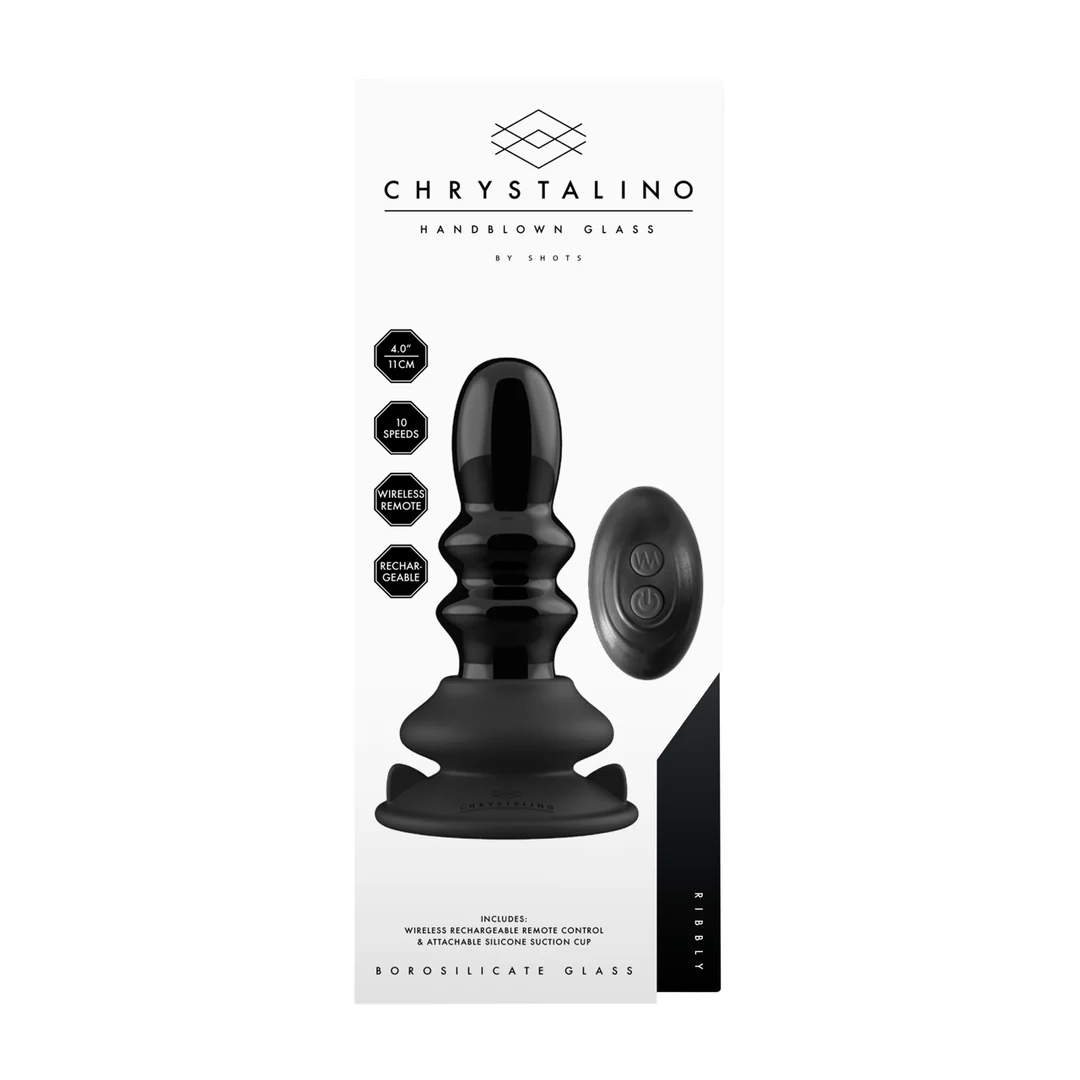 Vibromasseur en verre Ribbly avec ventouse – Image 2