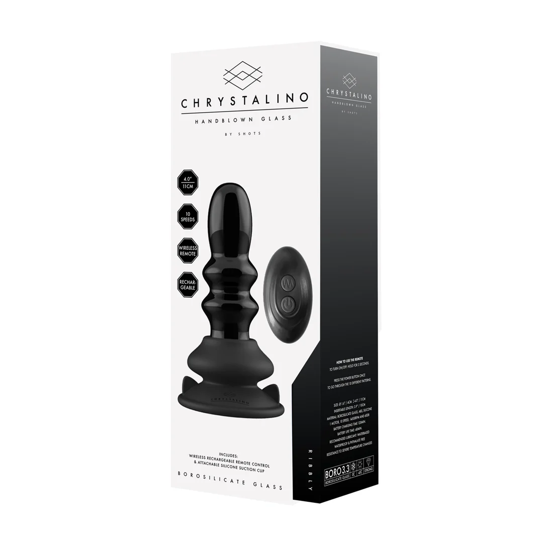 Vibromasseur en verre Ribbly avec ventouse – Image 3