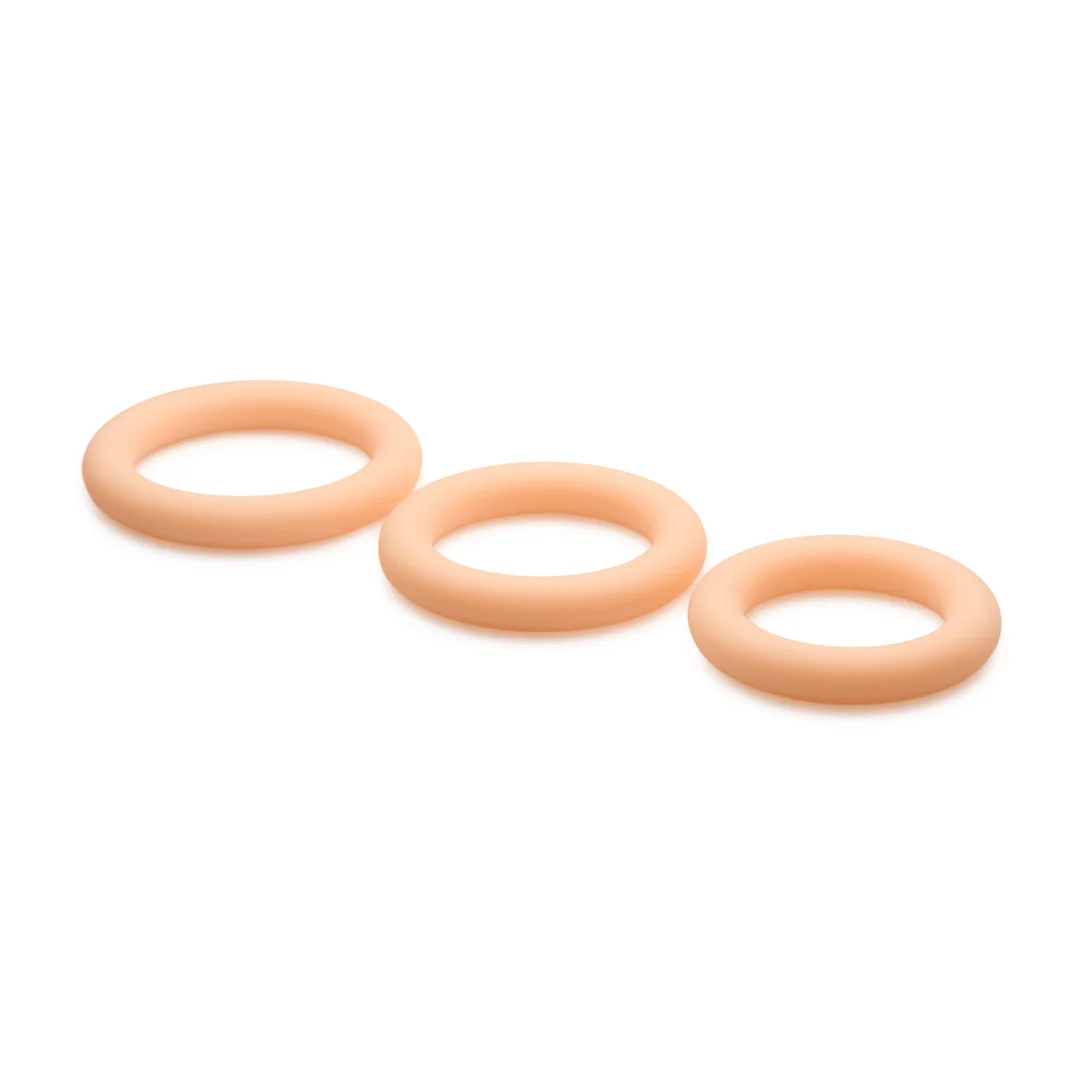 Set discret d’anneaux péniens en silicone Curve Toys – Image 3