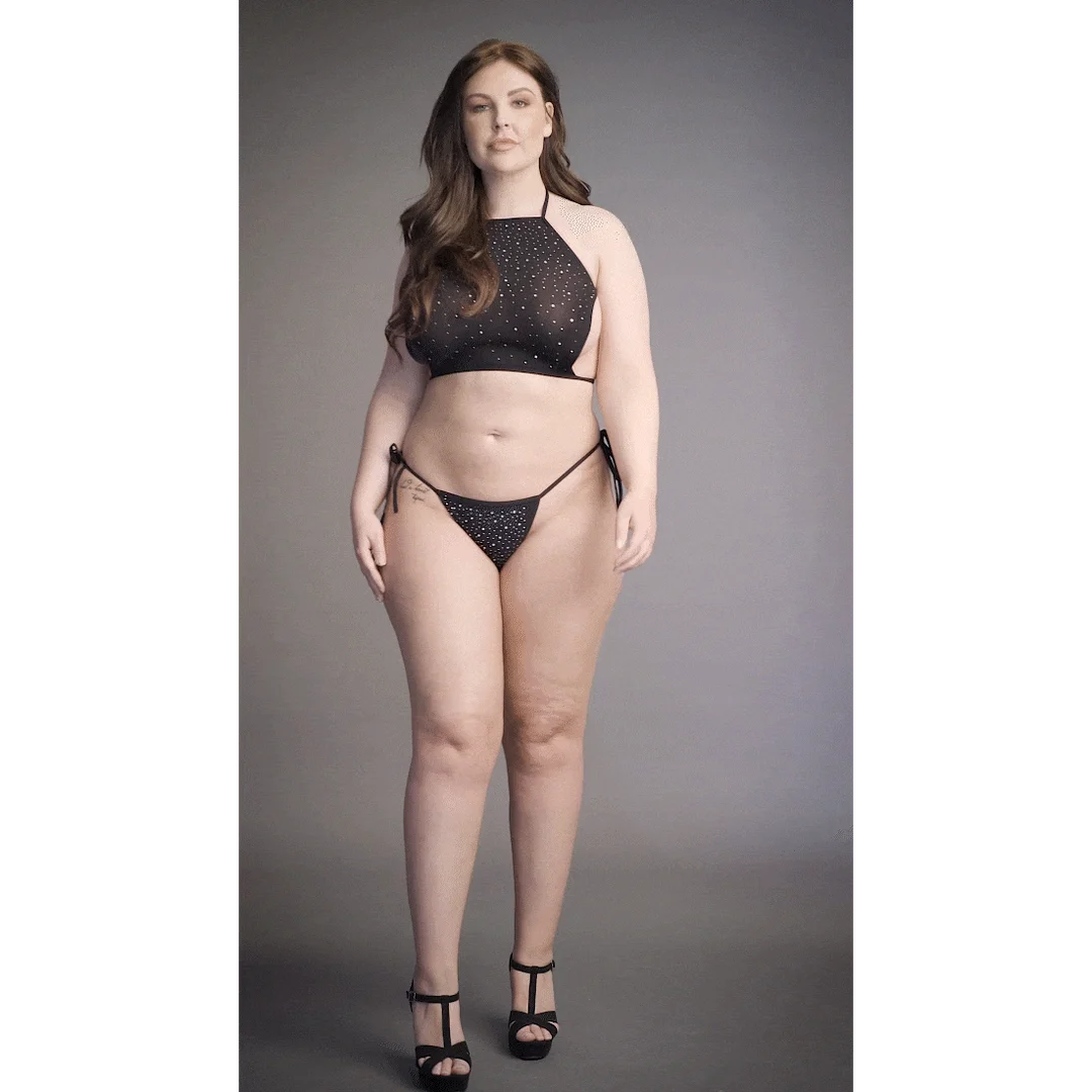 Ensemble de lingerie grande taille sexy avec ouverture à l’entrejambe, pour un look festif – LIN – Image 6