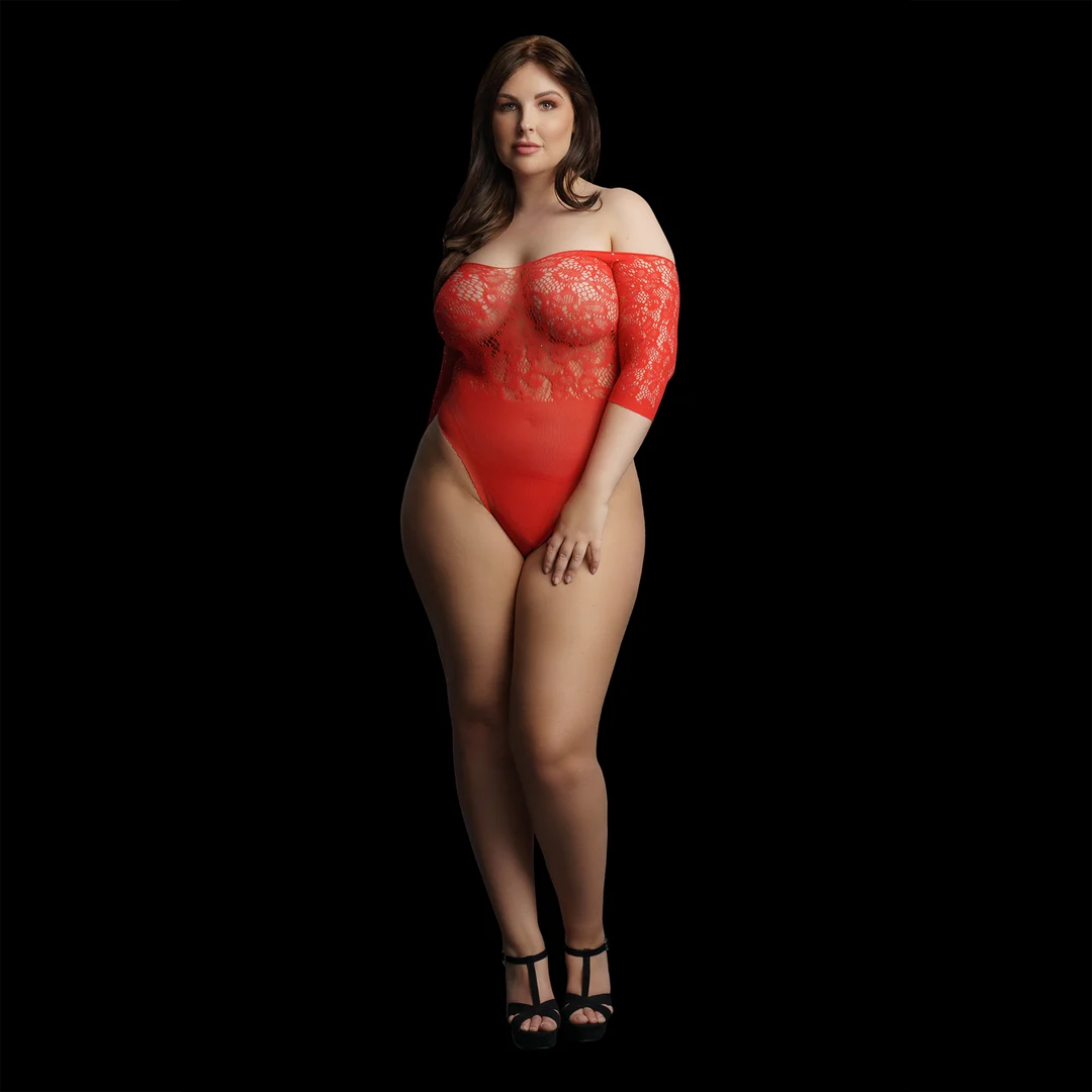 Body en dentelle avec strass et épaules dénudées, pour un glamour pulpeux – Presents – Image 4