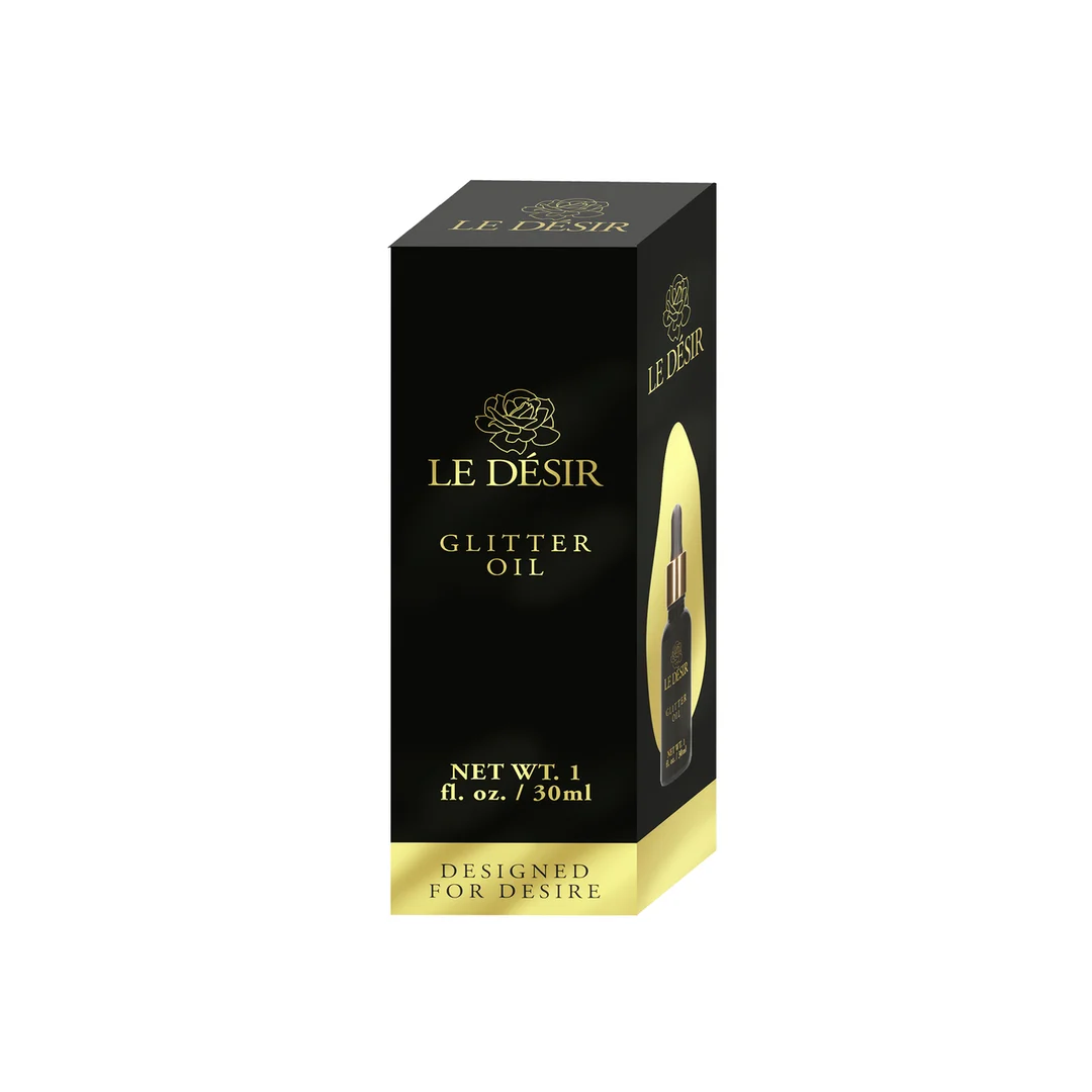 Huile pour le corps Glow – fines paillettes pour le corps et éclat doré naturel – parfum de camomille et de mandarine – Le Désir by Shots – 1 fl oz / 30 ml – Image 1