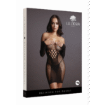 Mini robe grande taille en résille contrastante pour silhouette ronde – LIN – Image 31