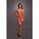 Mini robe grande taille en résille contrastante pour silhouette ronde – LIN – Image 28