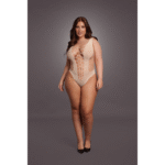 Body pour silhouette ronde à décolleté en V et empiècements opaques, pour des formes sublimées – LIN – Image 4