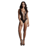 Body pour silhouette ronde à décolleté en V et empiècements opaques, pour des formes sublimées – LIN – Image 40