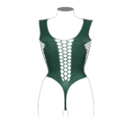 Body pour silhouette ronde à décolleté en V et empiècements opaques, pour des formes sublimées – LIN – Image 24