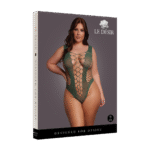 Body pour silhouette ronde à décolleté en V et empiècements opaques, pour des formes sublimées – LIN – Image 19