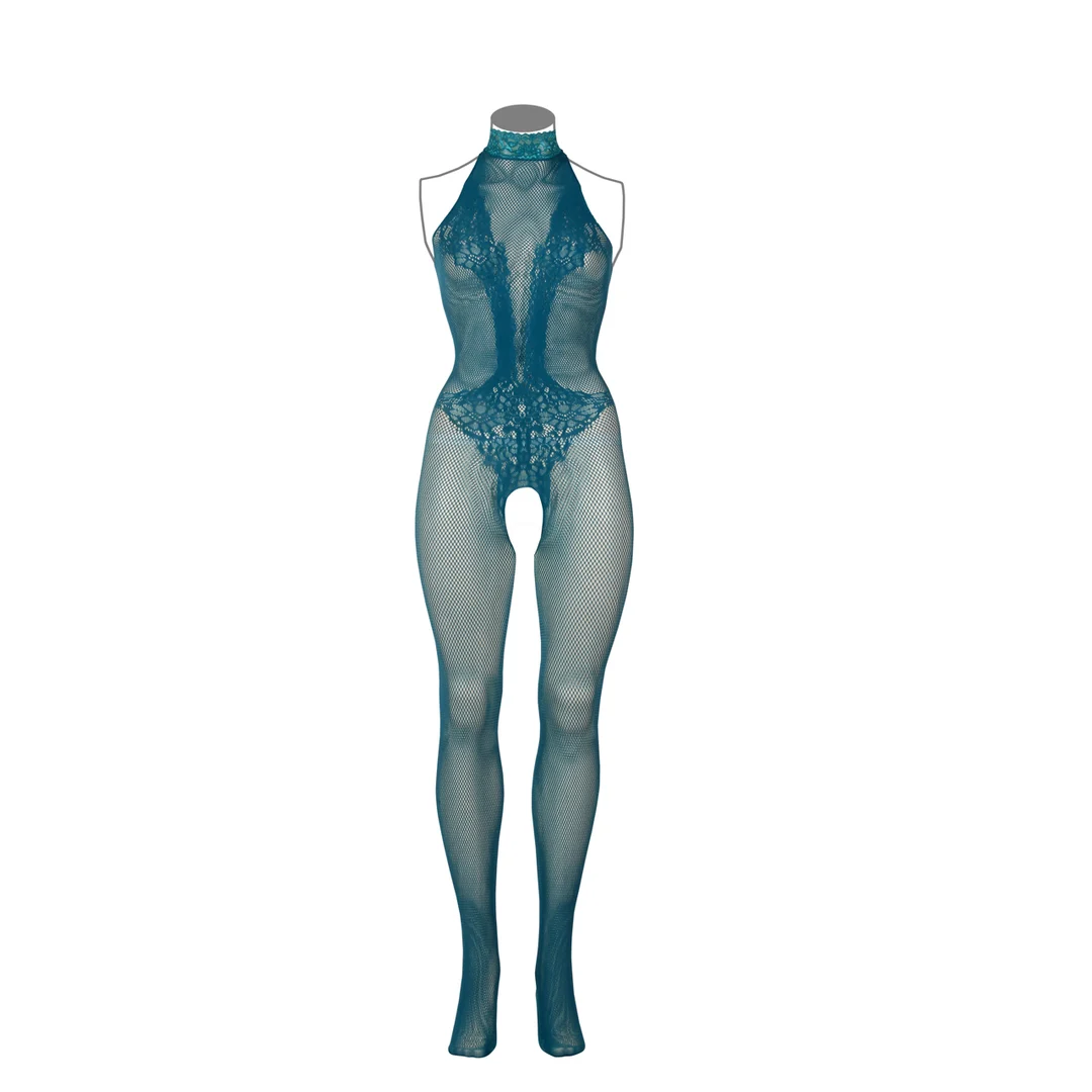 Body en dentelle résille à entrejambe ouvert, pour une allure sensuelle et des courbes généreuses – LIN – Image 6