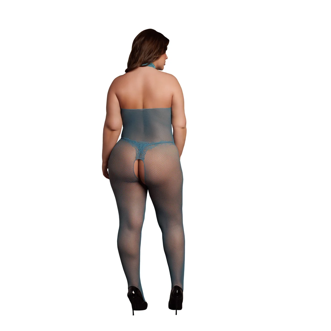 Body en dentelle résille à entrejambe ouvert, pour une allure sensuelle et des courbes généreuses – LIN – Image 3