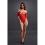Teddy sans entrejambe orné de strass avec haut en dentelle pour une allure généreuse • SexyPlus – Image 11