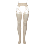 Collant à entrejambe ouvert en résille effilochée avec effet porte jarretelles, pour des looks audacieux | LIN – Image 6