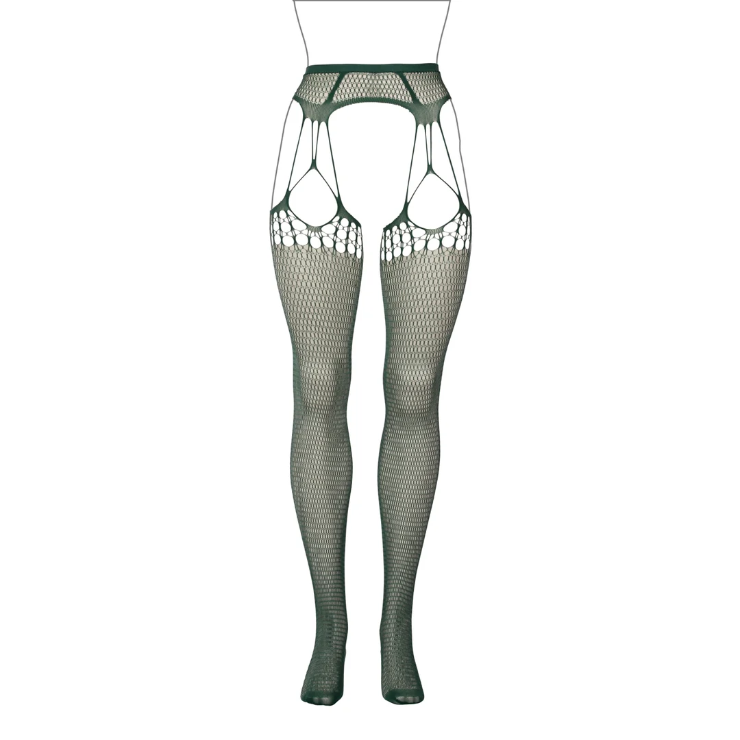 Collant à entrejambe ouvert en résille effilochée avec effet porte jarretelles, pour des looks audacieux | LIN – Image 12