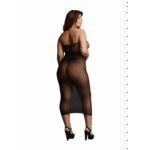 Robe sexy grande taille en résille, à tour de cou haut, pour silhouettes généreuses - LIN – Image 3