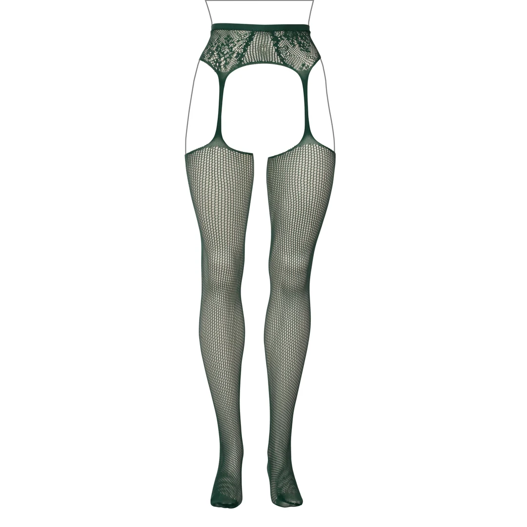 Lingerie sexy avec bas résille et porte jarretelles en dentelle pour silhouettes généreuses, Koning – Image 6