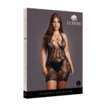 Robe dos nu effet corset pour des courbes séduisantes, lingerie sexy XXL — OSX