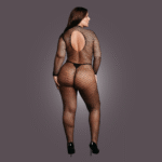 Combinaison résille à entrejambe ouvert et col montant, pour des courbes séduisantes — SexyPlus – Image 5