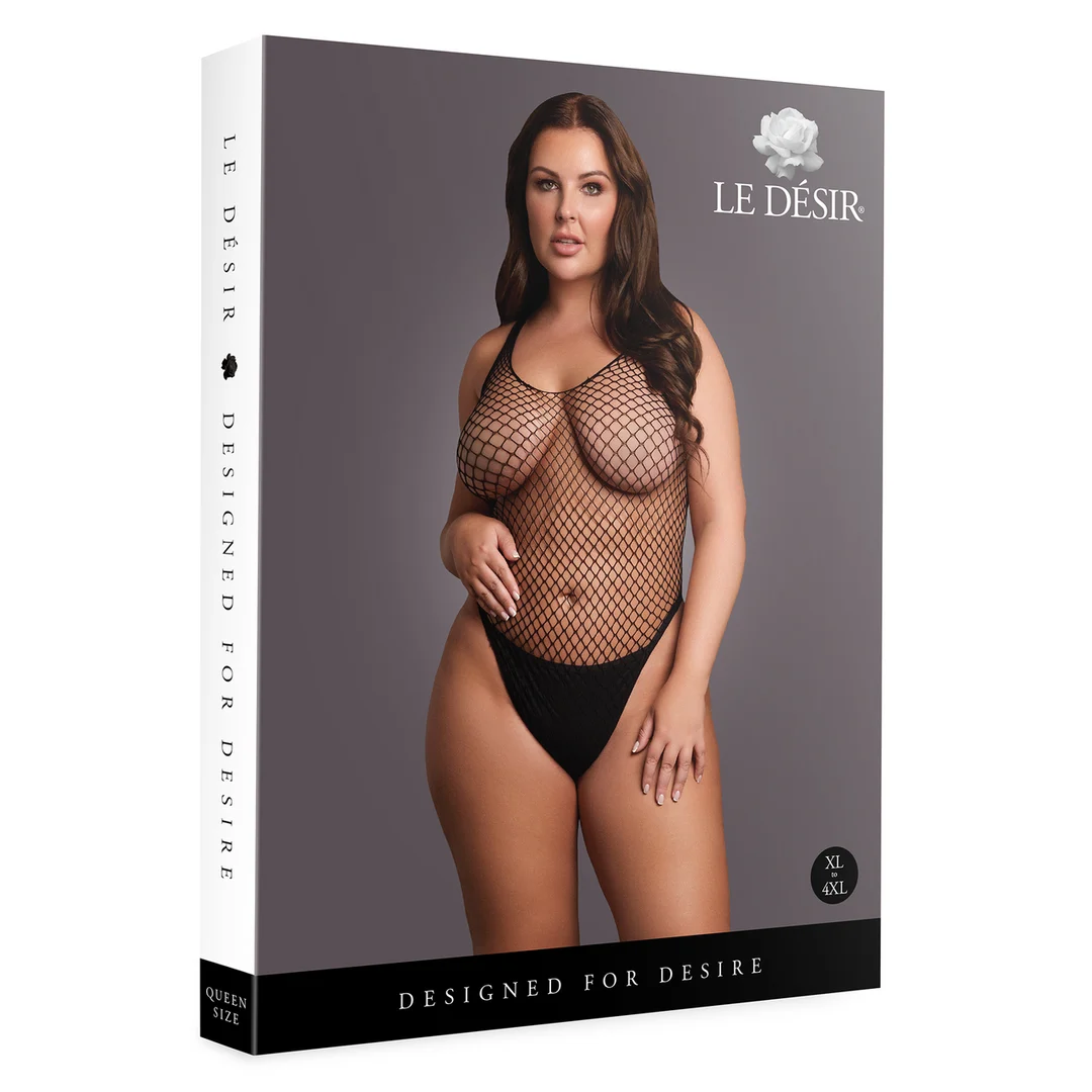 Body lingerie pour formes généreuses avec détails en résille, une allure séduisante et tout en courbes – OSX – Image 1