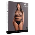 Ensemble de lingerie sensuel avec crop top en résille et entrejambe ouvert, pour les silhouettes pulpeuses – OSX
