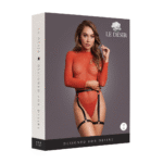 Body pour silhouette pulpeuse avec paillettes et jarretelles en PU pour une tenue de fête sexy - SexyPlus – Image 13