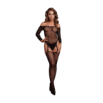 Body résille brillant épaules dénudées pour une allure séduisante et pulpeuse – LIN – Image 12