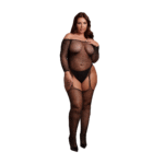 Body résille brillant épaules dénudées pour une allure séduisante et pulpeuse – LIN – Image 4