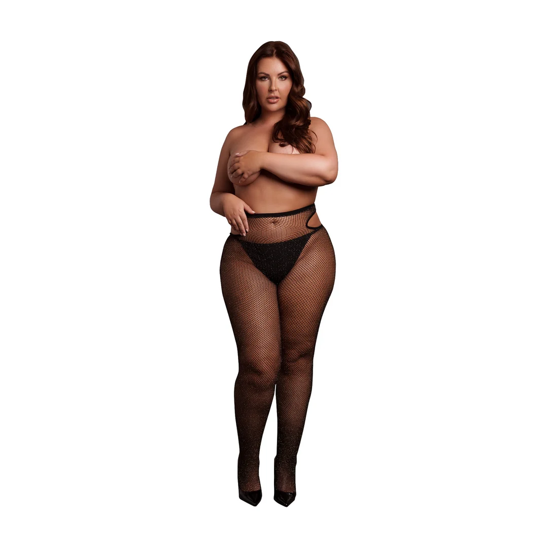 Culotte ajourée scintillante à paillettes dorées pour un look sexy et tout en courbes – LIN – Image 4