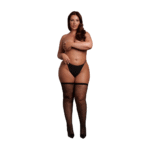 Bas autofixants à paillettes dorées pour un glamour tout en courbes – SexyPlus – Image 4