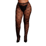 Collant grande taille à motif cœur pour un look curvy espiègle – LIN – Image 4