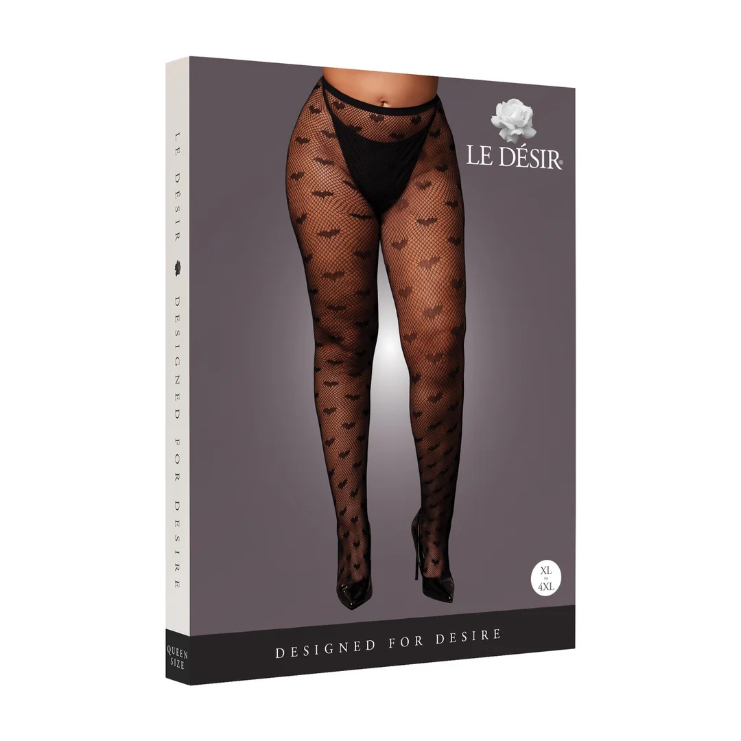 DES080BLKOSX-2 Collant grande taille à motif cœur pour un look curvy espiègle – LIN – Image 1