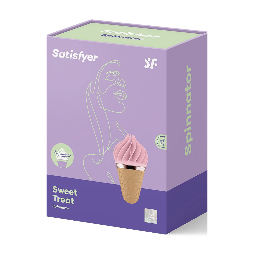 EE73-581-0719-2 Vibromasseur clitoridien Satisfyer à nervures rotatives – Douce Friandise – Image 1
